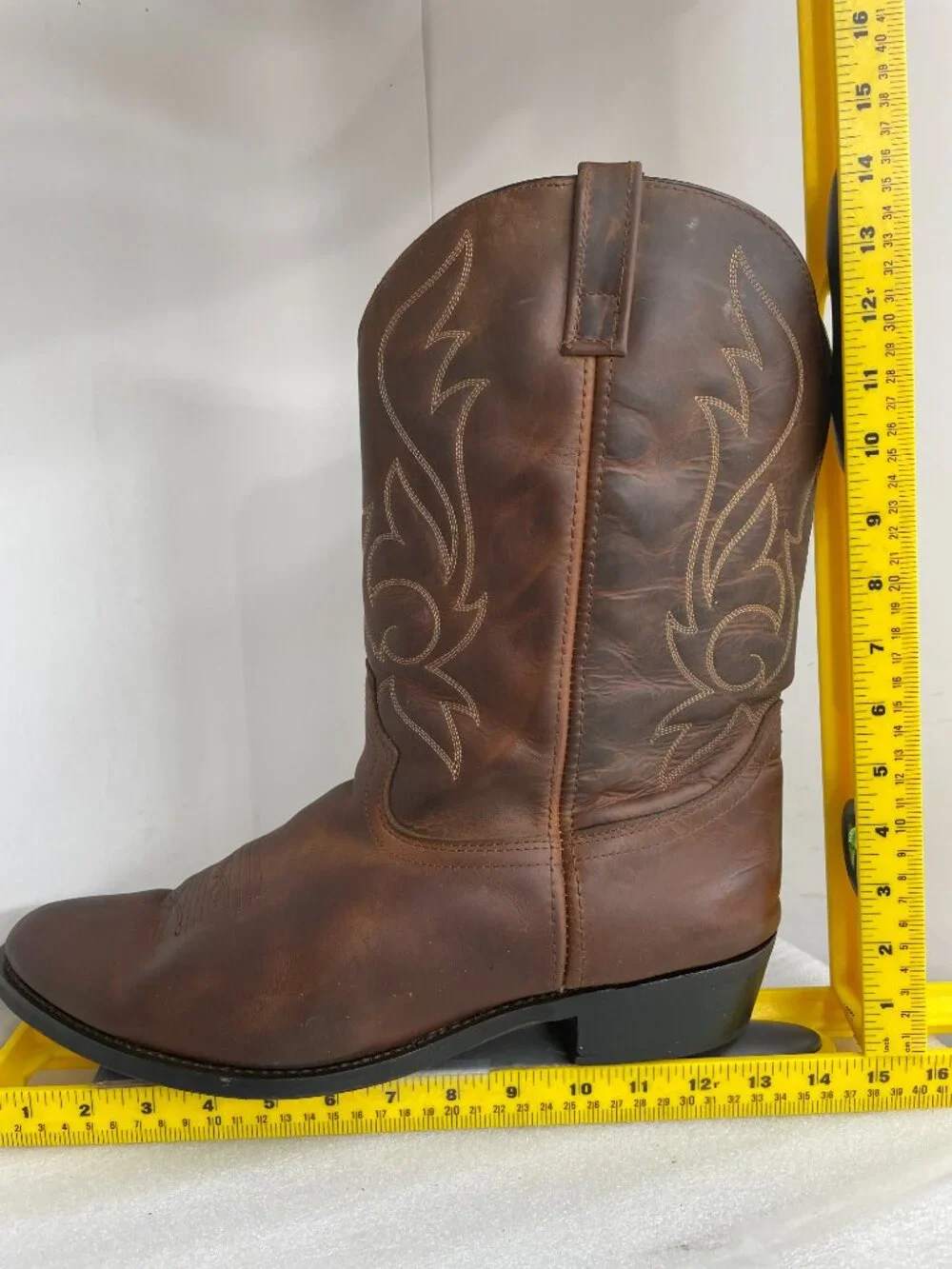 Masterson Western Cowboy Brown Leather Oil Resistant Work Boot's Men's 16 EW